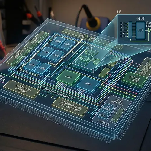 Scheda CPLD Altera MAX II EPM240 per controllo motore in PWM nel corso di elettronica digitale