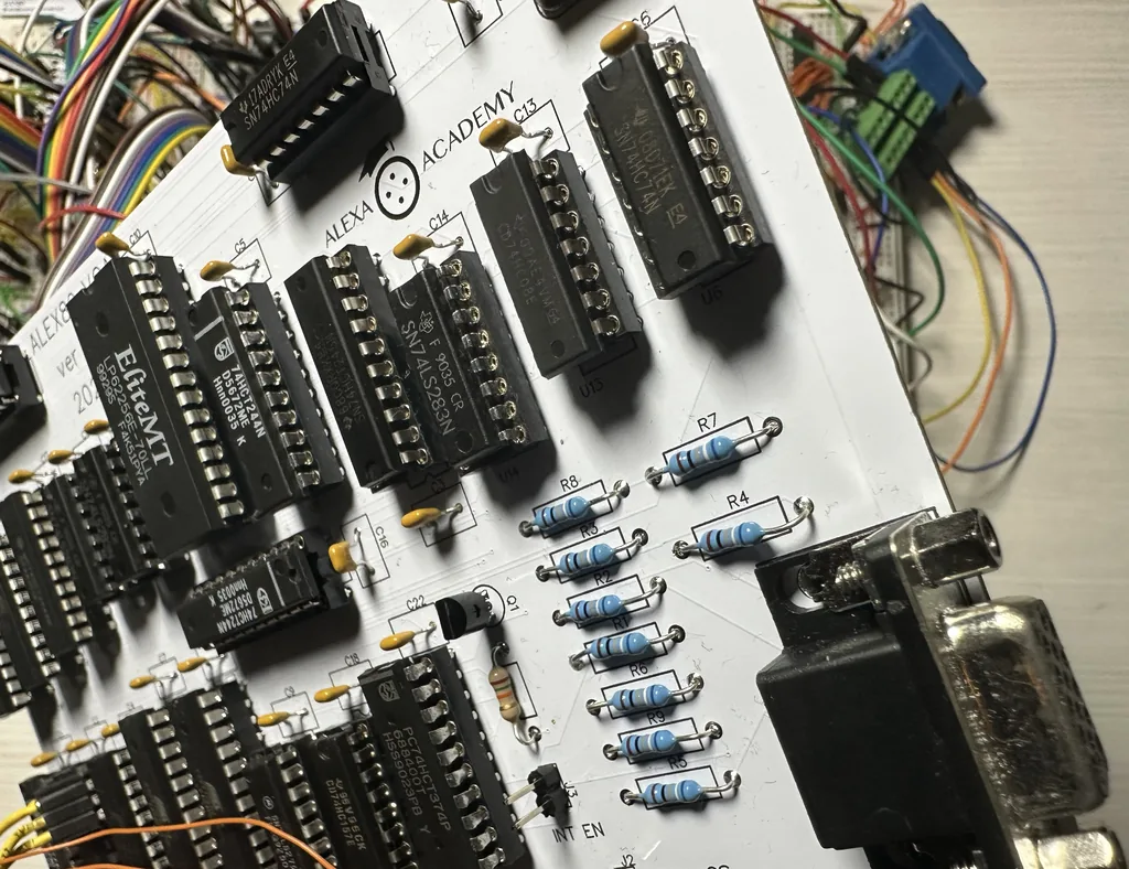 Il PCB della VGA funziona: primo videogioco sul computer Z80 autocostruito ALEX80